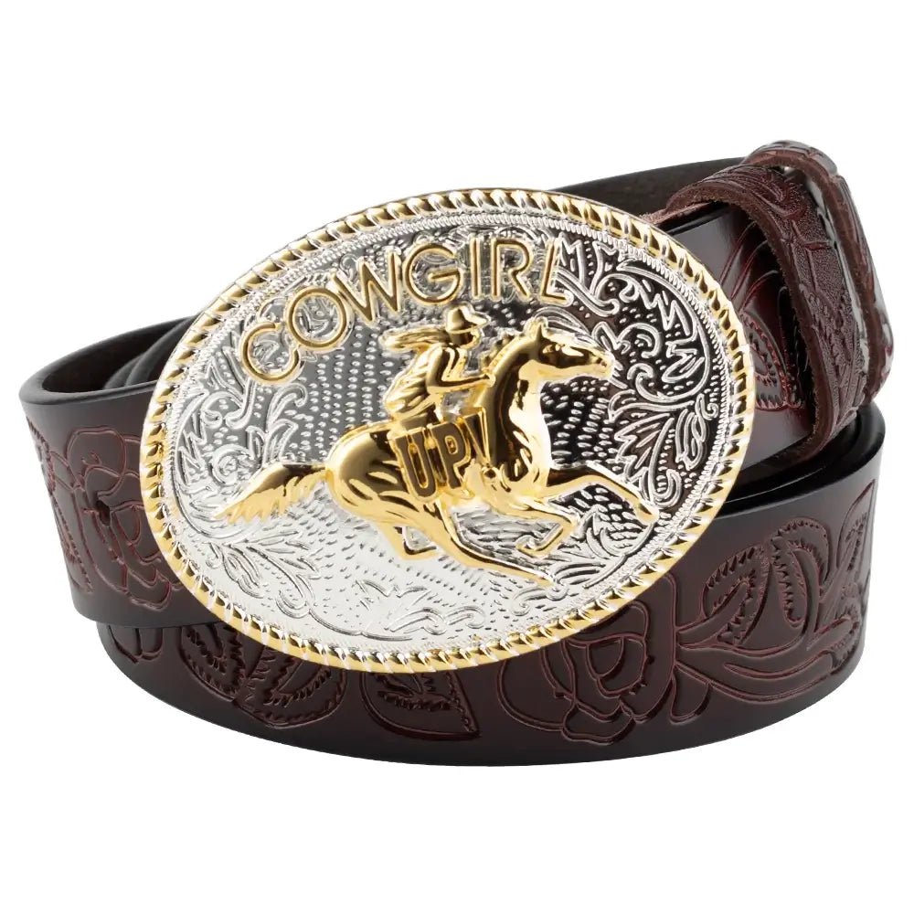 thumbnail image 2 of WHIPPY Western Belts For Men Women Genuine Leather Cowboy Cowgirl Belt 2 of 13