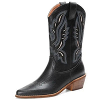 Cowboy Boots Damen Schwarz