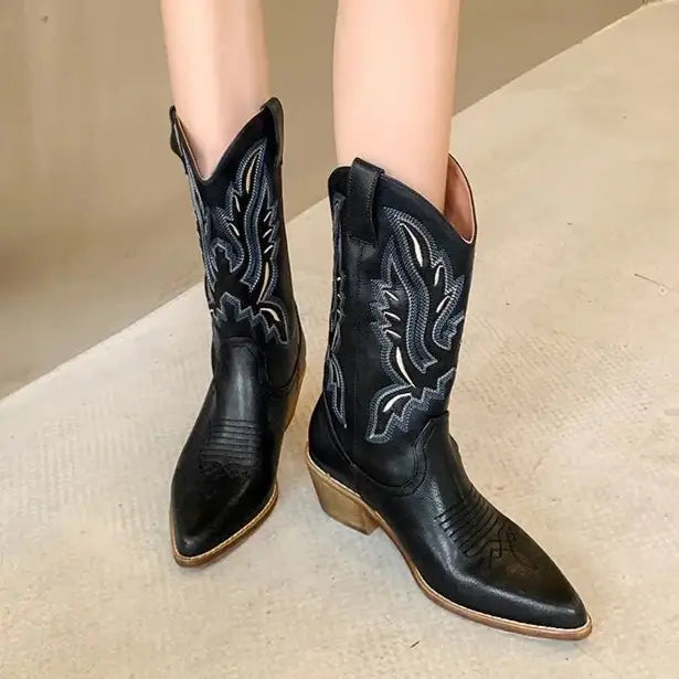 Cowboy Boots Damen Schwarz Western Cowboy Shop