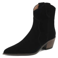 Cowboy Stiefeletten Damen Schwarz