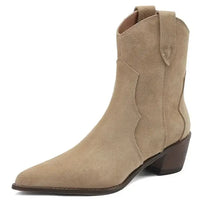 Cowboystiefel Damen Kurz Wildleder