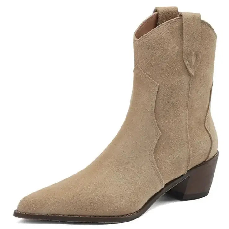 Cowboystiefel Damen Kurz Wildleder Western Cowboy Shop