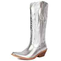 Cowboystiefel Silber