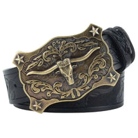 Westerngürtel Herren Schwarz