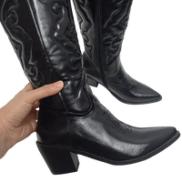 Cowboy Boots Black Western Style