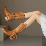 Cowboy Boots Damen Leder Western Style