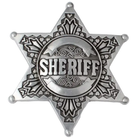 Gürtelschnalle Sheriff Silber