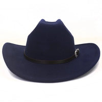 Cowboyhut aus blauem Filz