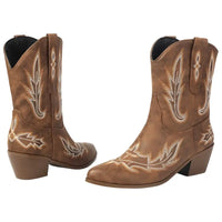 Cowboystiefel Damen Kurz Braun Originel